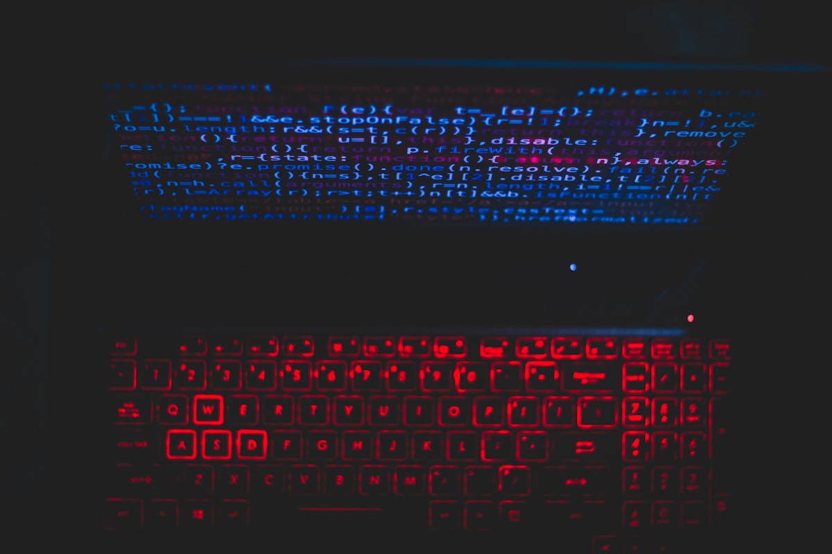 Computer displaying AI technology interface
