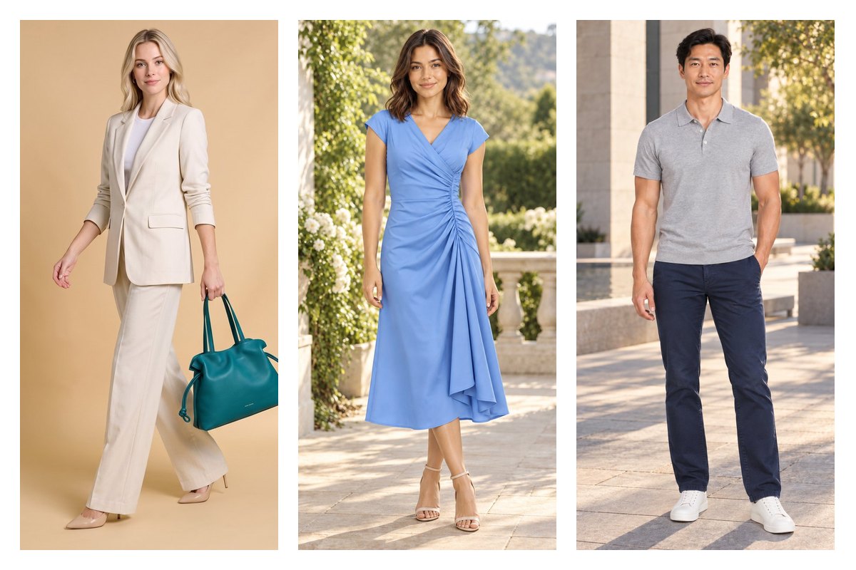 Three on-model listing images prepared for a Black Friday fashion catalog