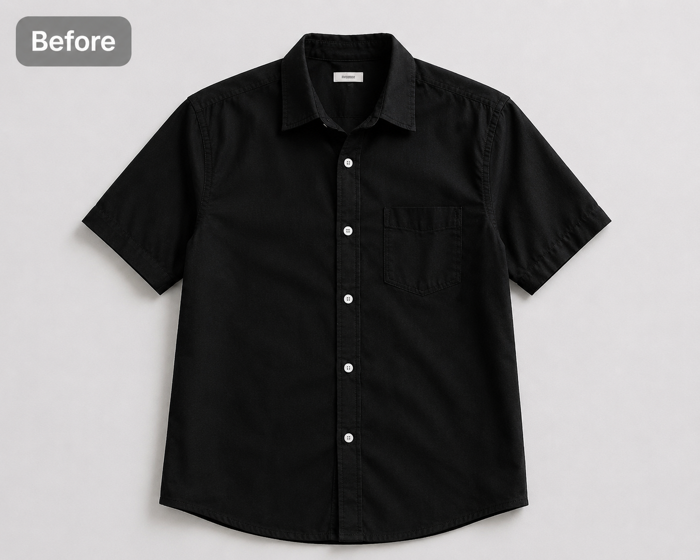 Before — garment flat lay