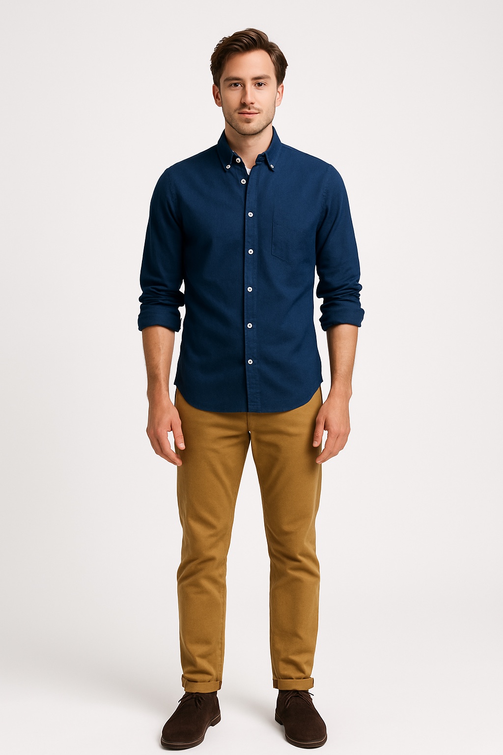 Male model from the CatalogX model library, suited to menswear formal catalogs